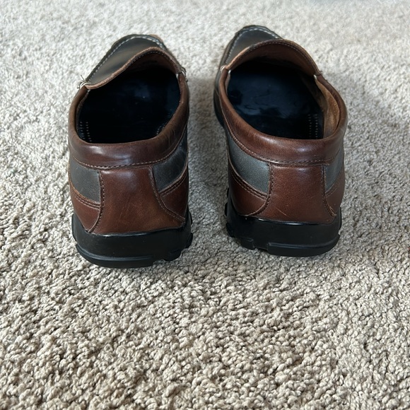 Allen Edmonds Boulder Venetian Driving Moccasin Black Brown Leather Men SZ 9 - Picture 4 of 9